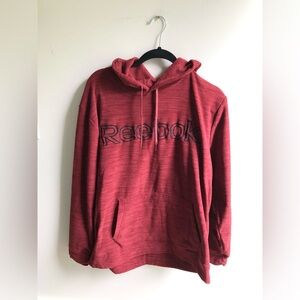 Reebok Men’s XL Burgundy / Red  Pullover Fleece Hoodie Sweatshirt Rebock Logo
